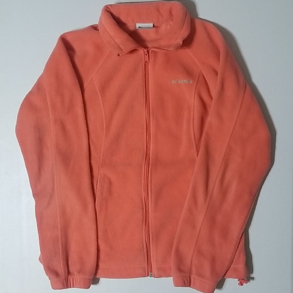 Coral Columbia Fleece Zip Up Jacket